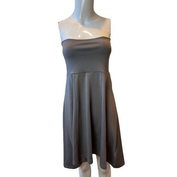 Columbia Sportswear Company Womens Strapless Dress Pleated Front Gray SZ Medium - Picture 1 of 6
